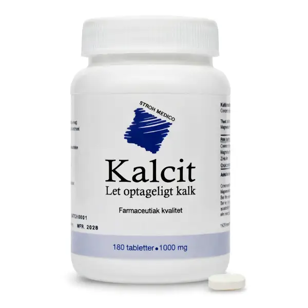 Kalcit kalktabletter 1000 mg, 180 tabletter, let optageligt kalk