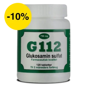 G112 Glukosamin<br>stopper ​​udvikling af slidgigt 750 mg