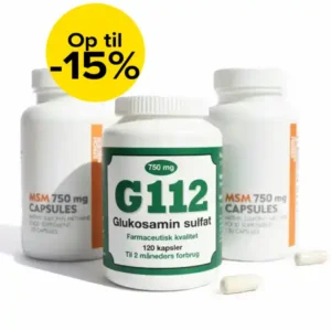 Aktiv Livsstilspakke 2 stk MSM og 1 stk G112 Glukosamin 750 mg