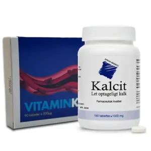 Optimal Knoglesundhed pakke, 1 stk Kalcit og 1 stk K2 vitamin