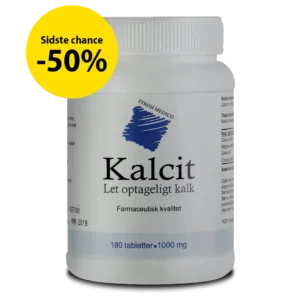 Kalcit letoptagelig kalk <br>med D3-vitamin. SIDSTE CHANCE