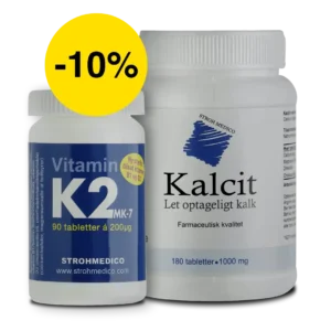 Optimal Knoglesundhed pakke, Kalcit og K2 vitamin