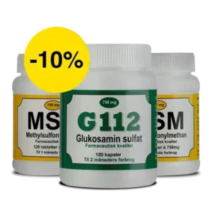 Aktiv Livsstilspakke 2 stk MSM og 1 stk G112 Glukosamin 750 mg